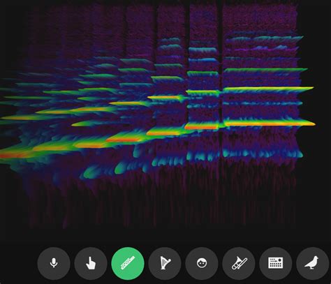 Chrome Music Lab Spectrogram 的图像结果