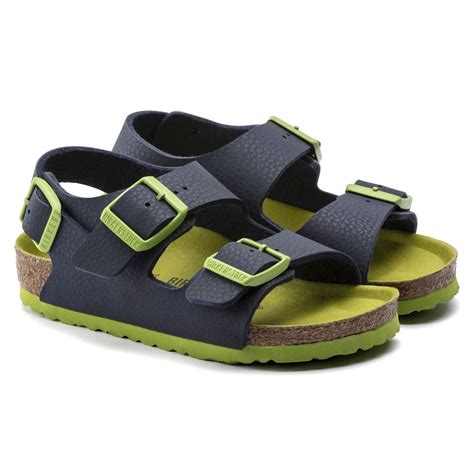 BIRKENSTOCK Milano Kids Birko-Flor Sandals - Desert Soil Blue