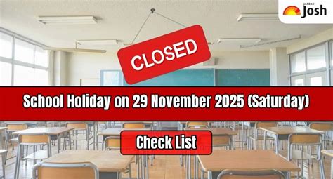 School Holiday on 29 November 2025 (Saturday): Schools Closed Today in ...