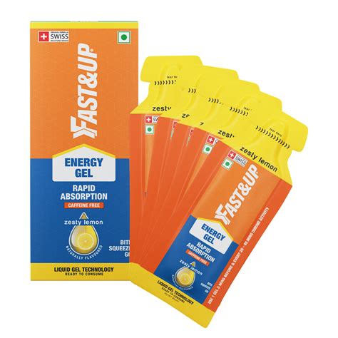 Fast&Up Energy Gel- Zesty Lemon Flavor- Instant Energy Booster ...