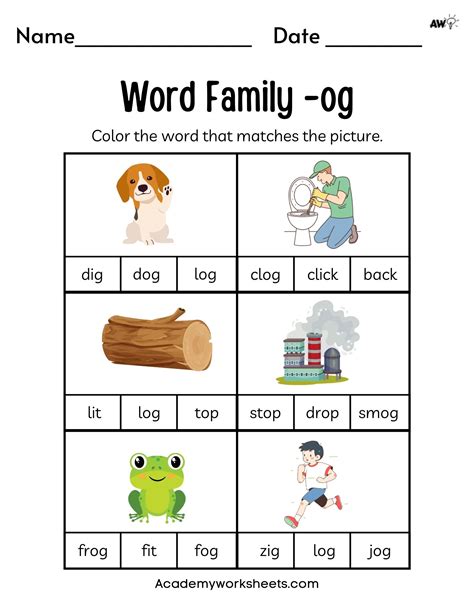 Short O Word Families
