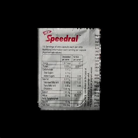 SPEEDRAL CAPSULE 15'S Price, Uses, Side Effects & Substitutes | Medkart
