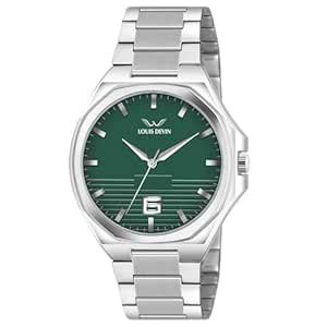 Buy LOUIS DEVIN Stainless Steel Chain Analog Wrist Watch for Men (Green ...