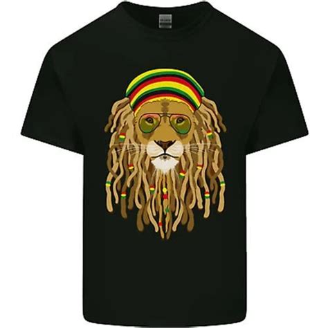 Hot Trending T-Shirt With Dreadlock Rasta Lion Jamaica Jamaican T-Shirt ...