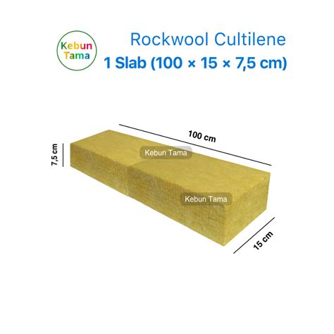 Jual Rockwool Cultilene 1 Slab - 100 x 15 x 7,5 cm Media Tanam ...