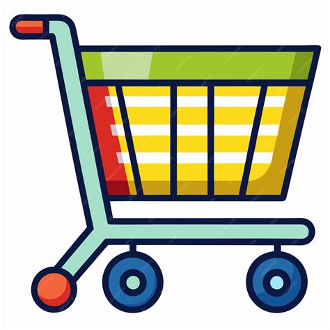 Shopping Cart Clip Art Vector Illustration Design | Premium AI ...