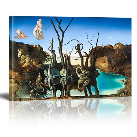 Salvador Dali Paintings Elephants Elefant Balance Kunstposter