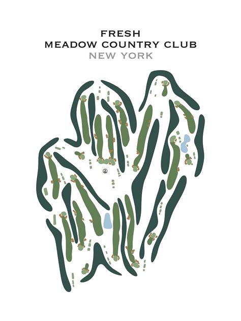 Fresh Meadow Country Club, NY Golf Course Map, Decor, Golfer Gift for ...