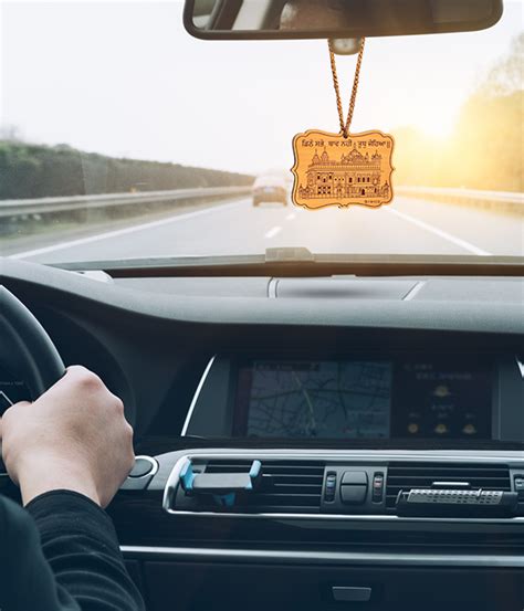 Sikhism Show Pieces | Wooden Car Hanging (Golden Temple)