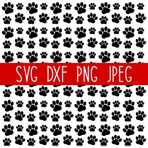 Buy Paw Print SVG, Paw Print Pattern SVG, Paw Prints Digital Paper PNG ...