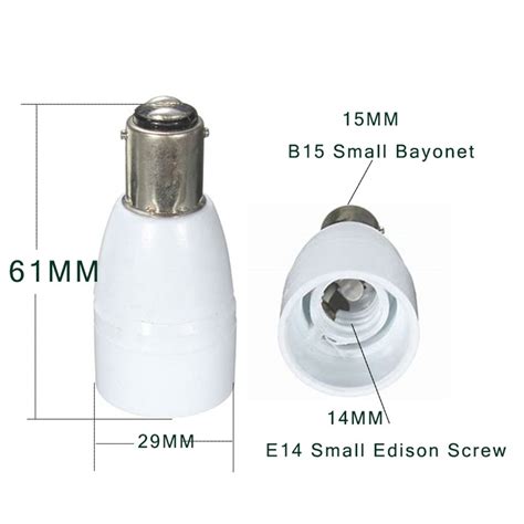 B15 to E14 Lamp Light Bulb Socket Base Adapter Converter,TWDRTDD Small ...
