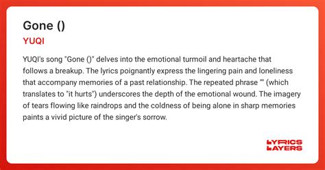 Meaning of GONE (아프다) (YUQI)