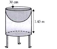 Mayank made a bird-bath for his garden in the shape of a cylinder with ...
