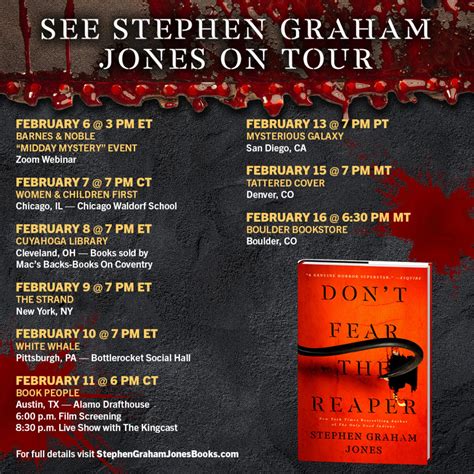 Don’t Fear the Reaper book tour! – Stephen Graham Jones