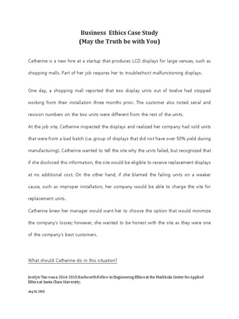Case Study Examples Business Ethics 的图像结果