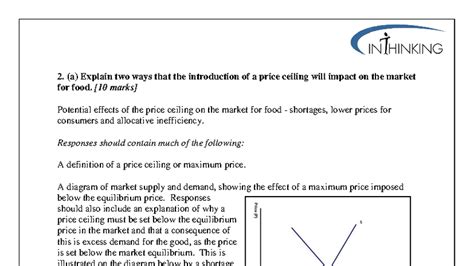 Q2. Price Ceiling Effects on Food Market: Analysis & Examples - Studocu