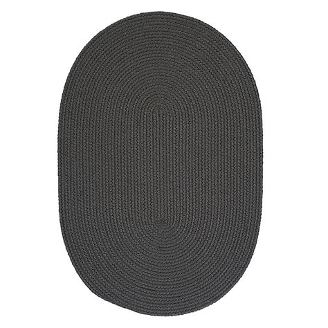 Boca Raton 8 X 8 Braided Gray Round Solid Area Rug in the Rugs ...