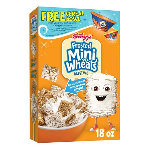 Kellogg's Frosted Mini-Wheats Cold RRF12 Breakfast Cereal, High-Fiber ...