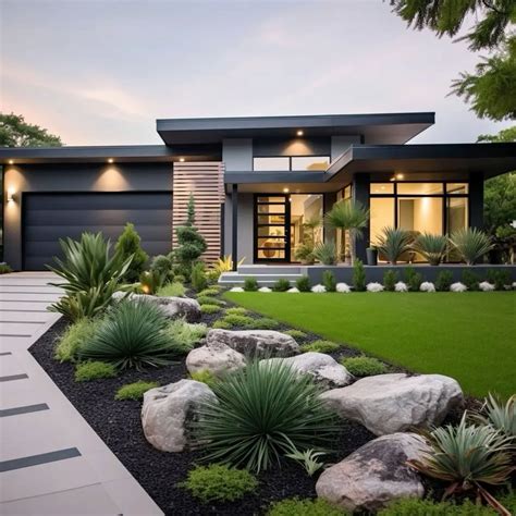 Modern landscape design front yard, Modern landscaping, Backyard ...