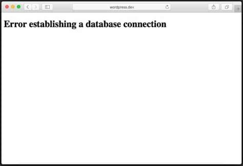 Error Establishing a Database Connection in WHM 的图像结果