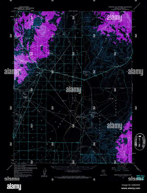 USGS TOPO Map Nevada NV Spencer Hot Springs 321317 1960 62500 Inverted ...