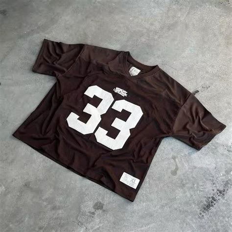 Brown and white memory lane park jersey... | Depop