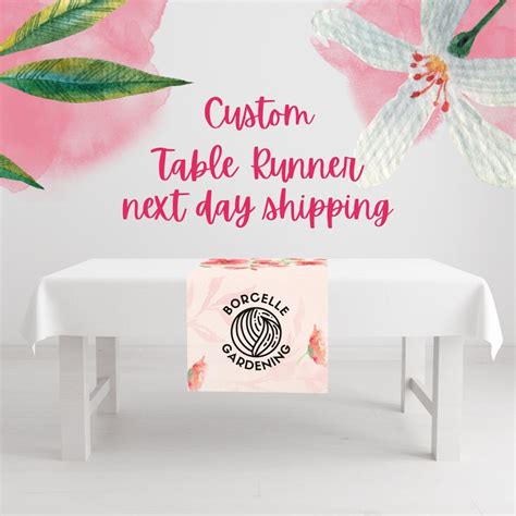 Custom Table Runner With Business Logo, Custom Table Runner for Events ...