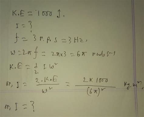 The kinetic energy of a uniform rotating disc is 1000 J.Calculate its ...
