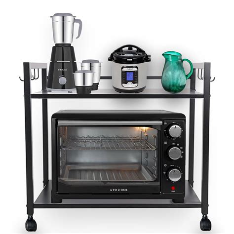 A to Z Hub | 2 Tier Metal Microwave Stand | Microwave & OTG Stand for ...