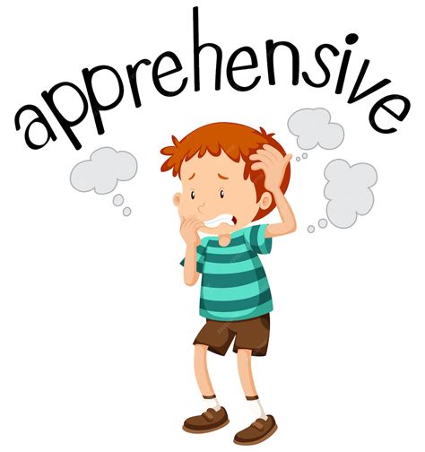 Free Vector | English vocabulary of apprehensive