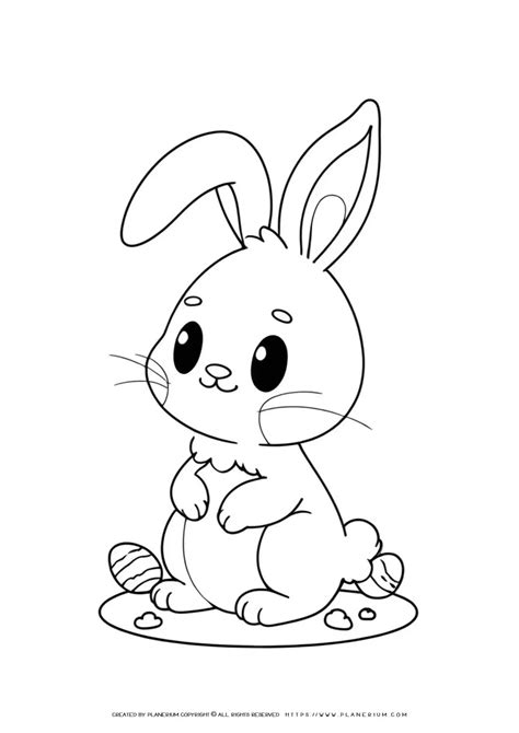 Simple Easter Bunny Coloring Pages Free Printable Easter Bunny