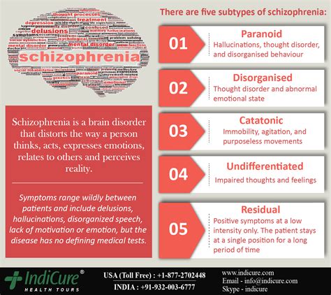 7 types of schizophrenia