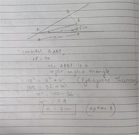 In the given figure, B is a point equidistant from two lines AQ and AP ...