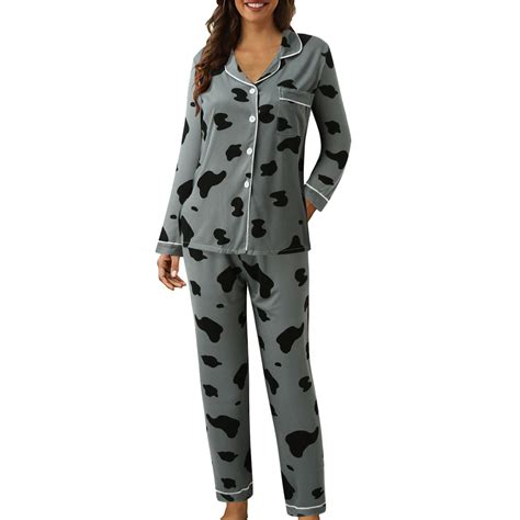 Sales Womens Pajama Sets 2 Piece Under $10 Long Sleeve Sleepwear Soft ...