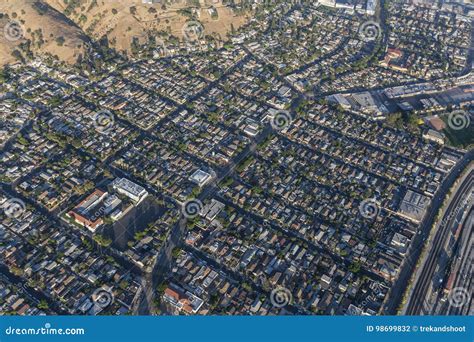 Aerial of Cypress Park in Los Angeles California Stock Photo - Image of ...