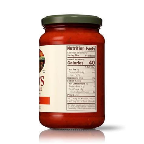 38 raos marinara sauce nutrition