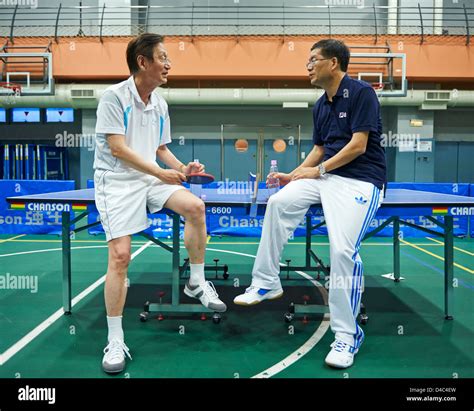 Jonney Shih, Chairman of ASUS plays a ping pong with Jerry Shen, CEO of ASUS. For them Ping Pong ...