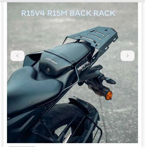 Auto MT R15V4 R15M Back Rack Seat Extender Trail Expedition Carrier ...