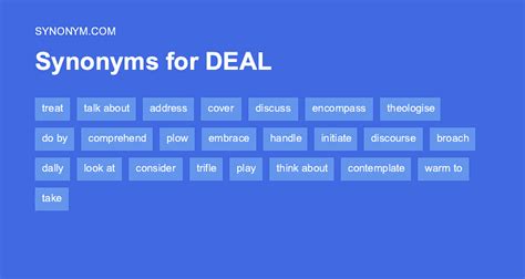 Another word for DEAL > Synonyms & Antonyms