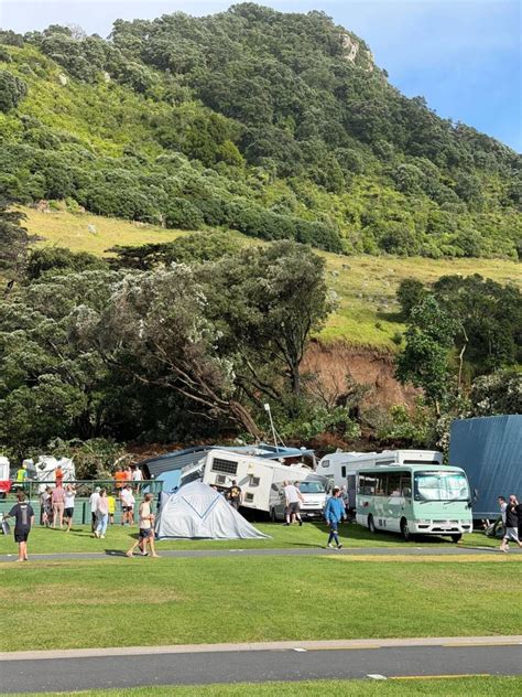 Mount Maunganui landslide damages caravans and vehicles, witness says ...