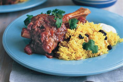 Middle Eastern-style lamb shanks with saffron rice | Recipe Cart ...