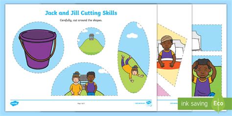 Jack and Jill Cutting Skills Worksheet