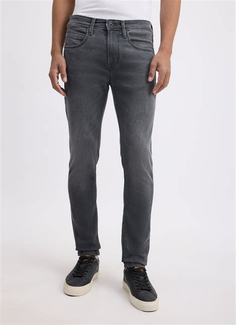Men Grey Mid Rise Tapered Gymindigo Jogger Like Jeans | Pepe Jeans India