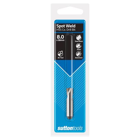 Sutton Spot Weld Drill Bit Cobalt HSS 8x38mm - D2040080 - Tool Kit Depot