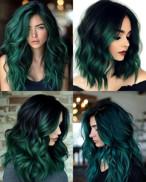 P e a c e f u l - Deep green ombre hair color 💚 | Facebook in 2025 ...