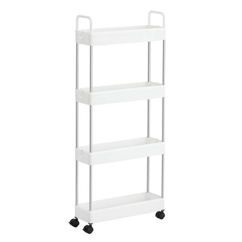 Buy SONGMICSStorage Trolley, Slim Trolley, 4-Tier Kitchen Storage ...