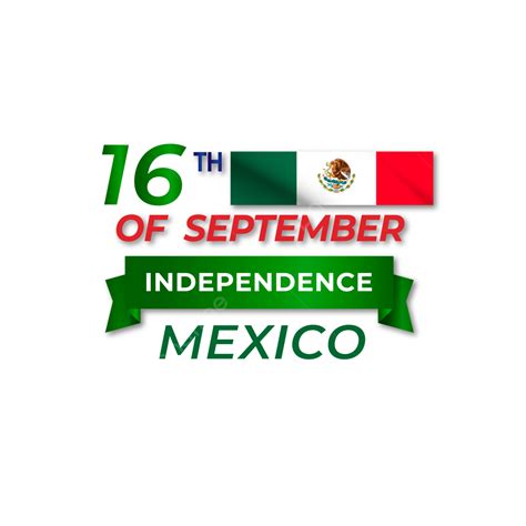16 Th September For Mexico Independence Day Logo Free, Mexico, Flag ...