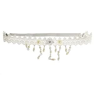 Buy Rare Elegant Dangle Faux Pearl Lace Hair Band Women Girl Lady Hair ...