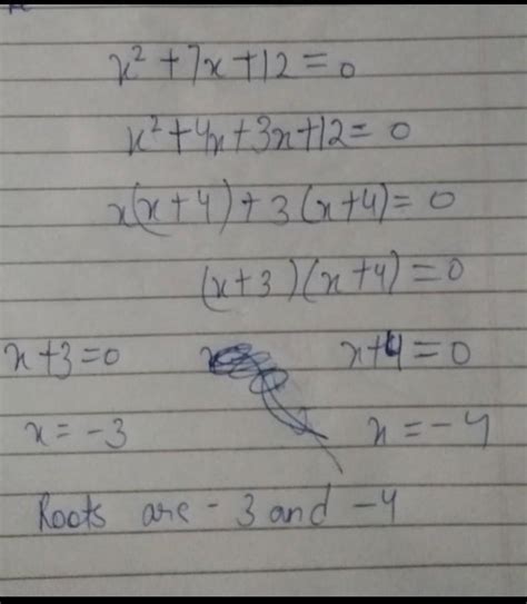 The discriminant of the quadratic equation x(x-7)+12=0 - Brainly.in