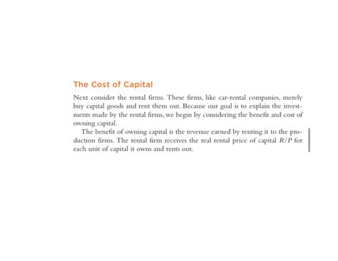 The Cost of Capital - MACRO ECONOMICS - Studocu